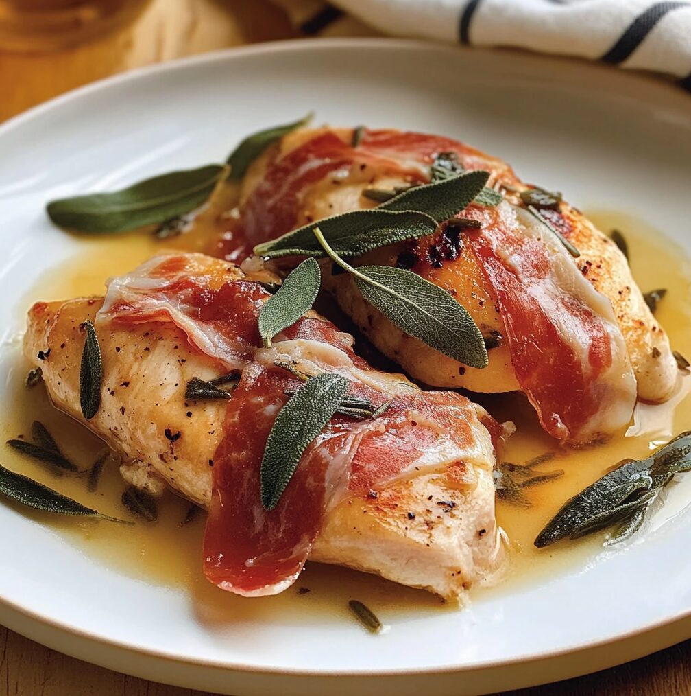 Chicken Saltimbocca with Sage and Prosciutto