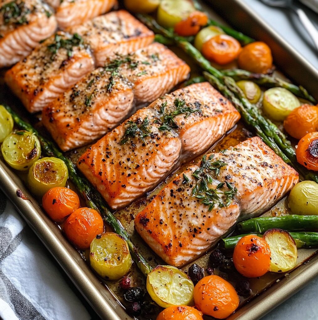 Sheet Pan Salmon Dinner