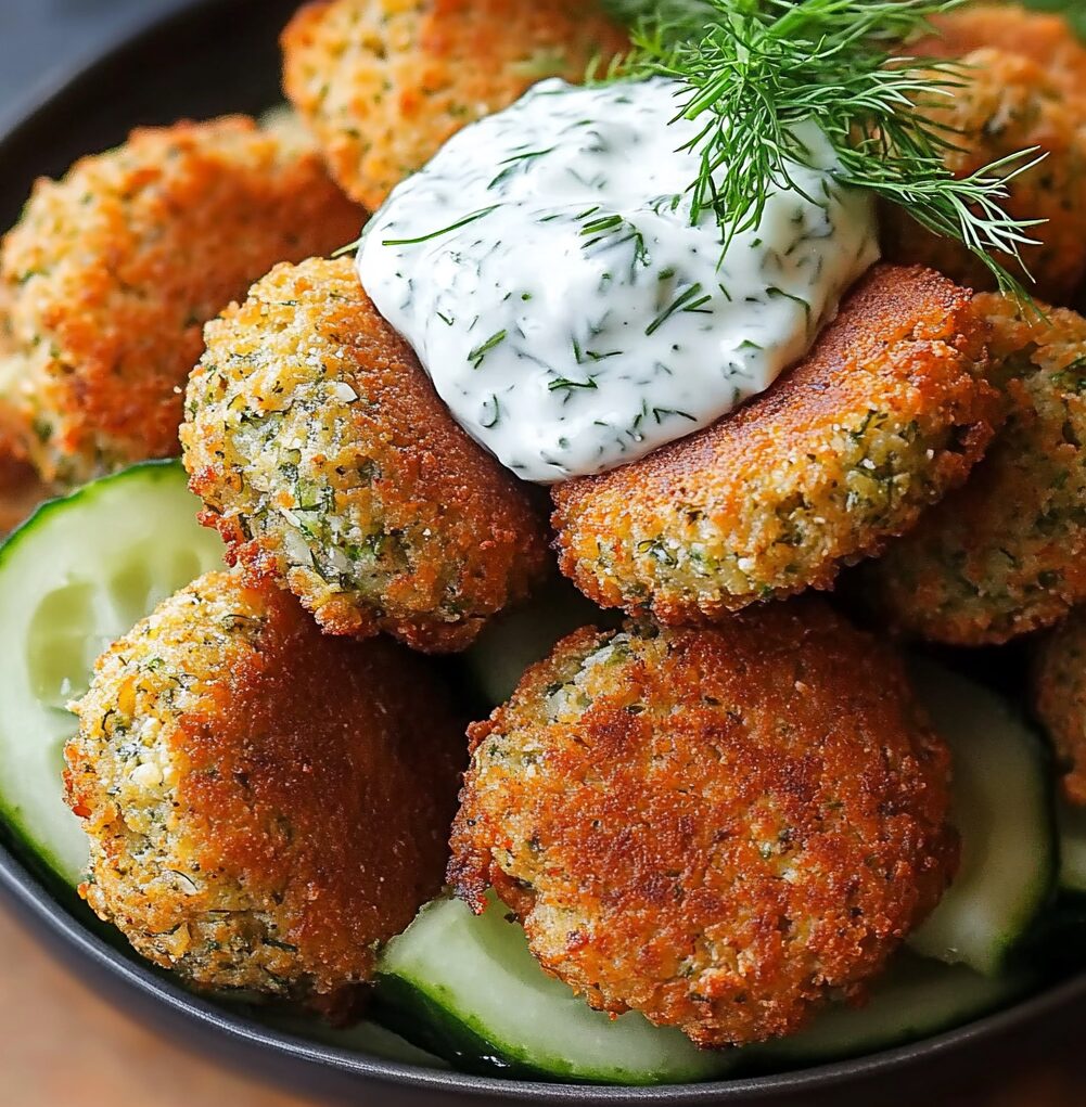 Falafel with Creamy Yogurt Dill Sauce