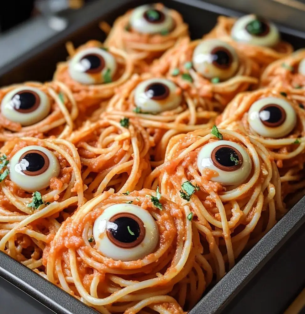 Spooky Spaghetti Eyeballs