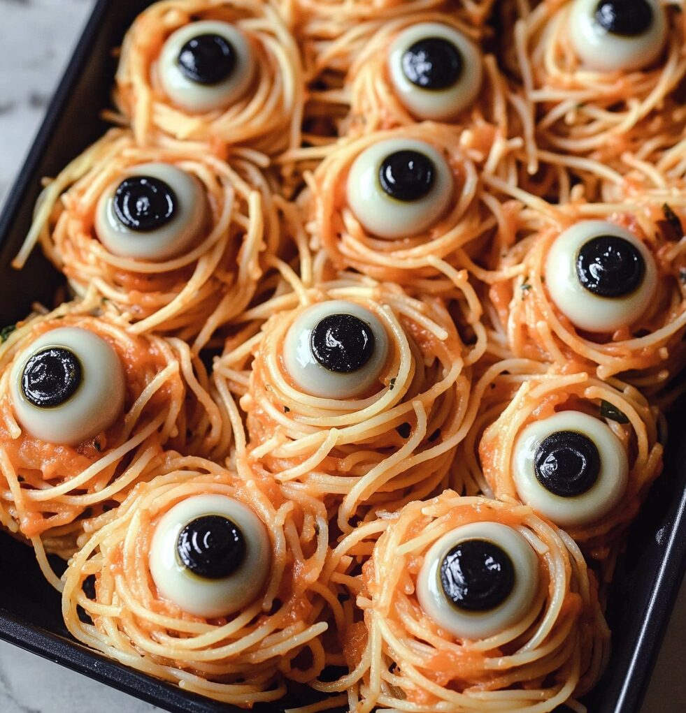 Spooky Spaghetti Eyeballs
