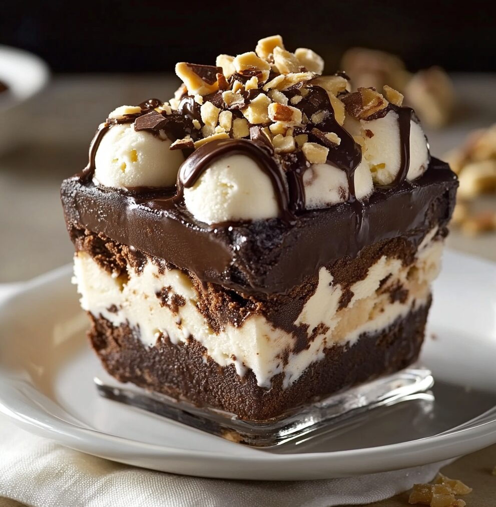 Hot Fudge Ice Cream Bar Dessert
