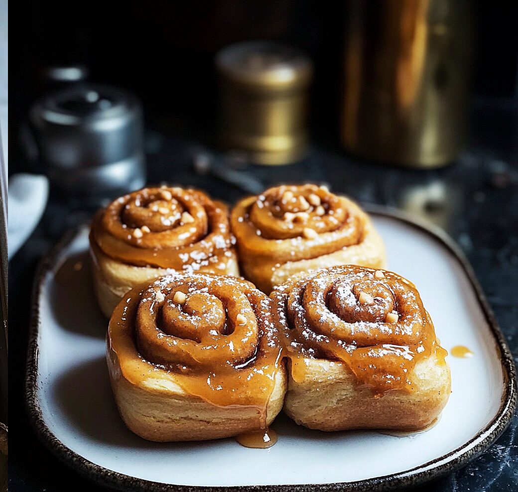 Bourbon Butterscotch Cinnamon Rolls