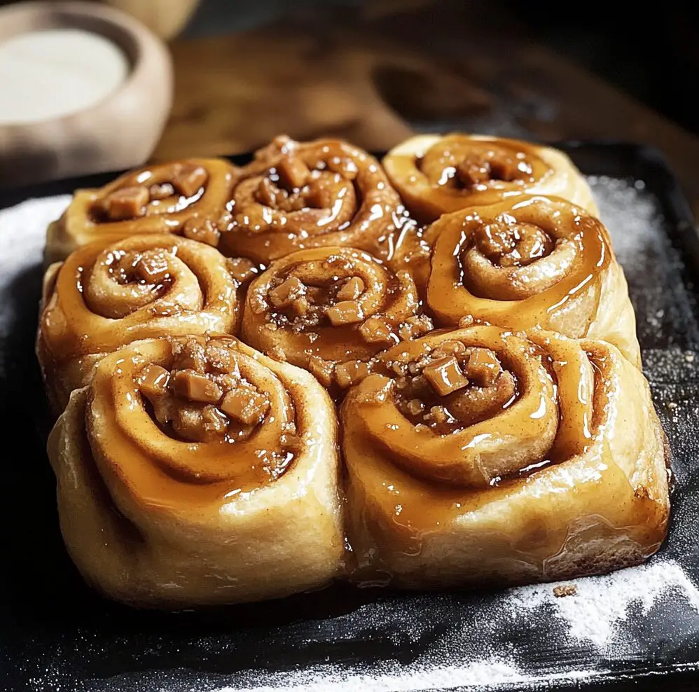 Bourbon Butterscotch Cinnamon Rolls