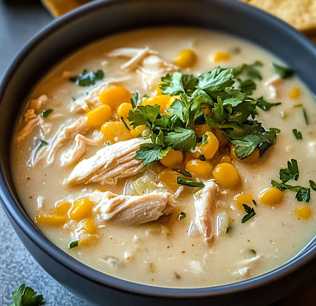 Creamy Crockpot White Chicken Chili