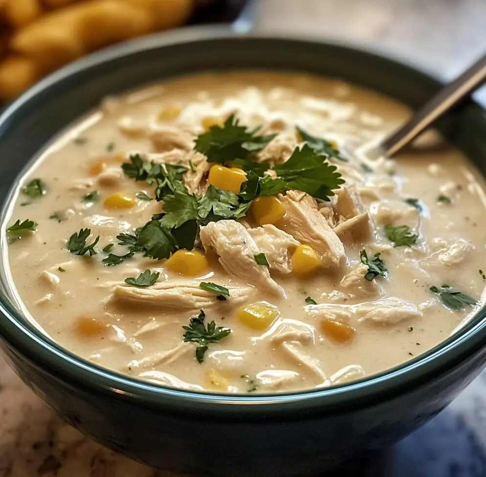 Creamy Crockpot White Chicken Chili