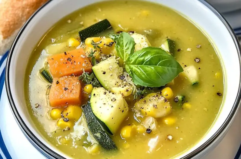 Zucchini Sweet Corn Summer Soup