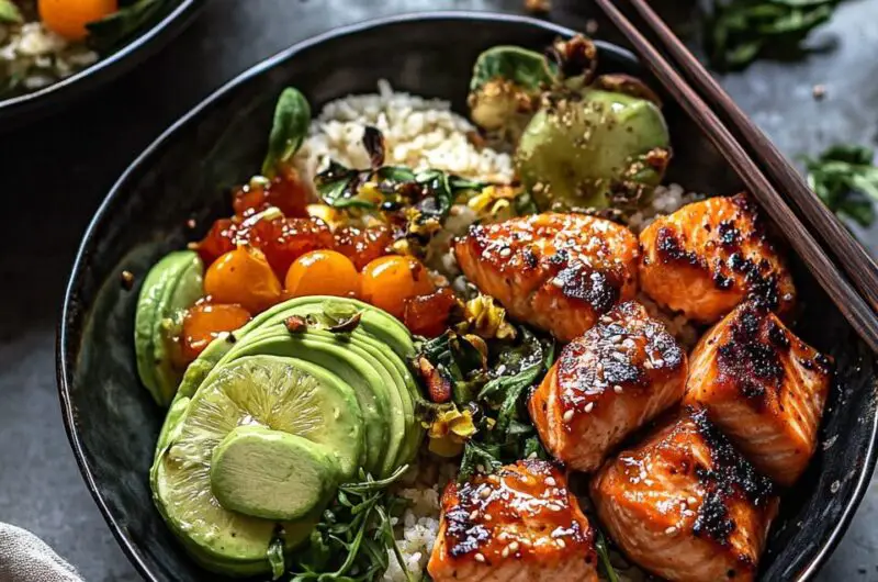 Honey Garlic Salmon Bowls