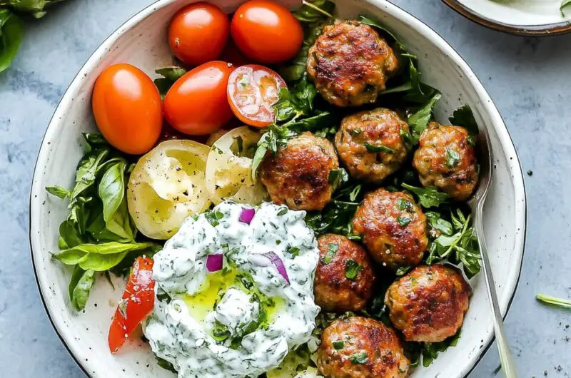 Mediterranean Meatballs with Tzatziki