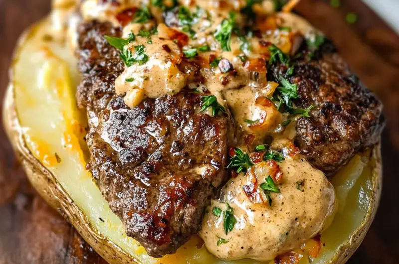 Loaded Baked Potato with Steak