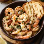 Shrimp Scampi Bowls with Garlic Bread
