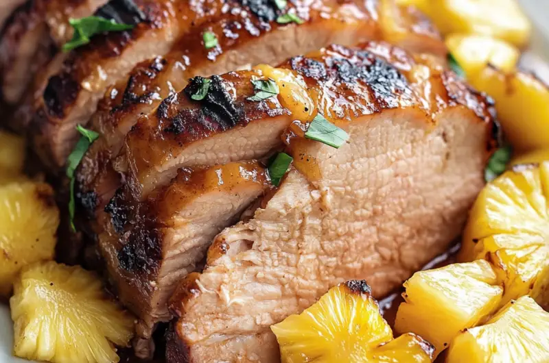 Slow Cooker Pineapple Pork Loin