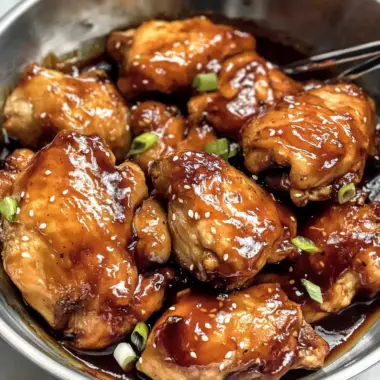 Sweet and Spicy Glazed Chicken Thighs