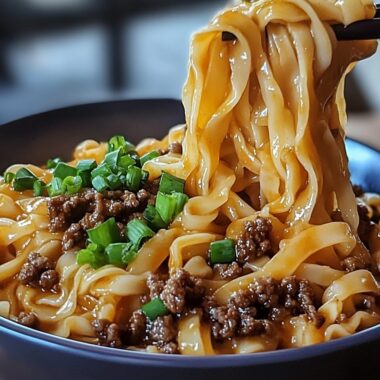 Mongolian Ground Beef Noodles