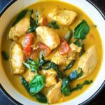 Basil Chicken in Coconut Curry Sauce