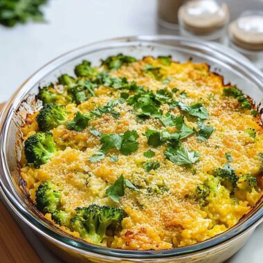 Cheesy Broccoli Rice Casserole