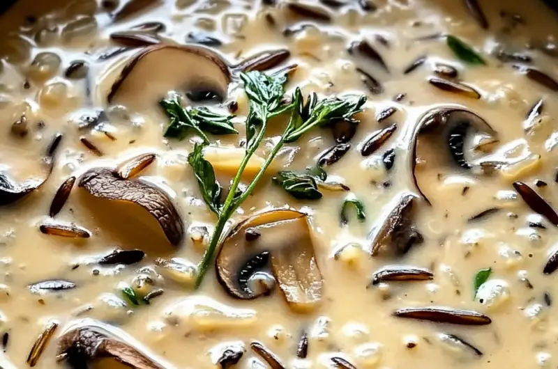 Creamy Wild Rice and Mushroom Soup
