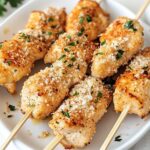 Garlic Parmesan Chicken Skewers