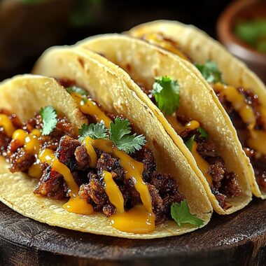 Garlic Butter Honey BBQ Beef Tacos