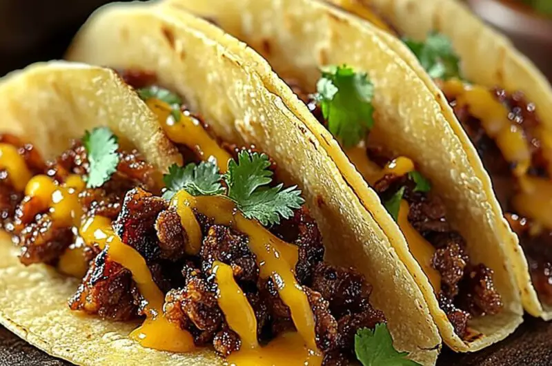 Garlic Butter Honey BBQ Beef Tacos