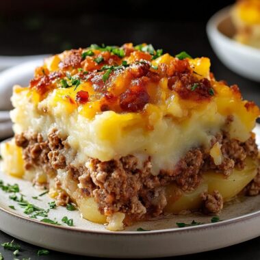 Loaded Potato and Meatloaf Bake
