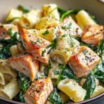 Salmon Spinach Pasta