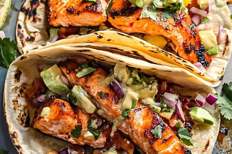 Seared Chipotle Salmon Tacos