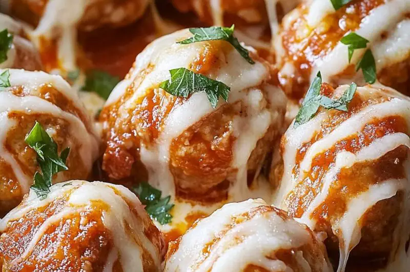 Slow Cooker Chicken Parmesan Meatballs