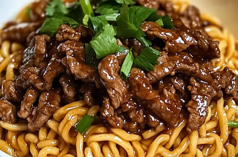 Sticky Hoisin Beef Noodles