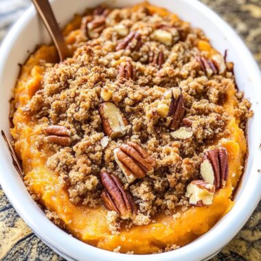 Sweet Potato Casserole with Butter Pecan Crumble