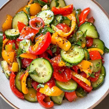 Crunchy Cucumber Sweet Pepper Salad