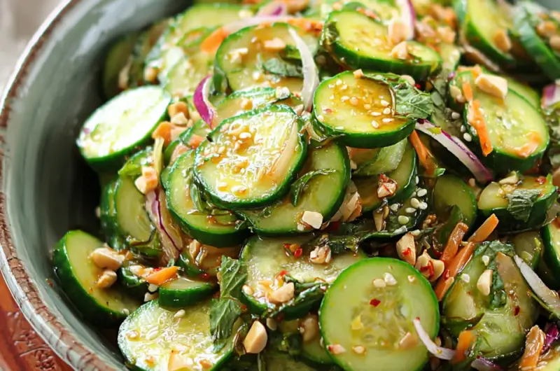Garlic Soy Cucumber Salad