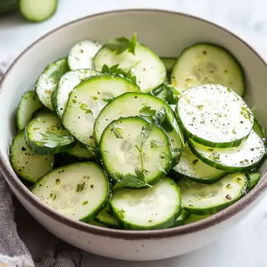 Tangy Vinegar Cucumber Salad
