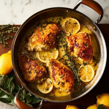 Baked Lemon Butter Chicken Thighs