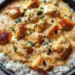 Creamy Smothered Chicken with Rice