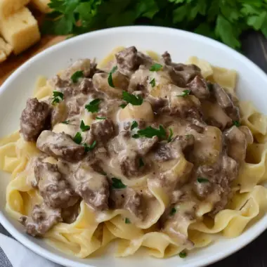 Ground Beef Stroganoff
