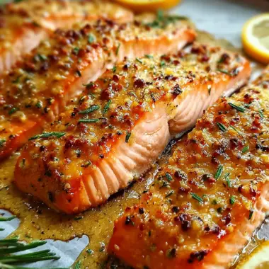 Honey Mustard Baked Salmon