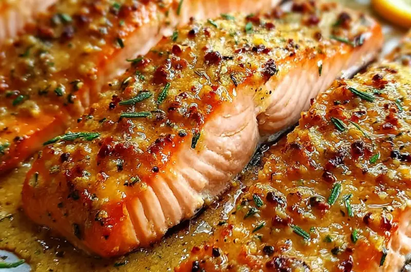 Honey Mustard Baked Salmon