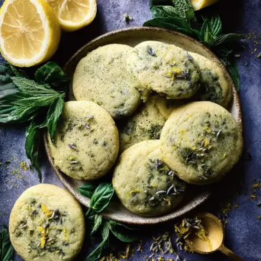 Lush Lemon Basil Sugar Cookies
