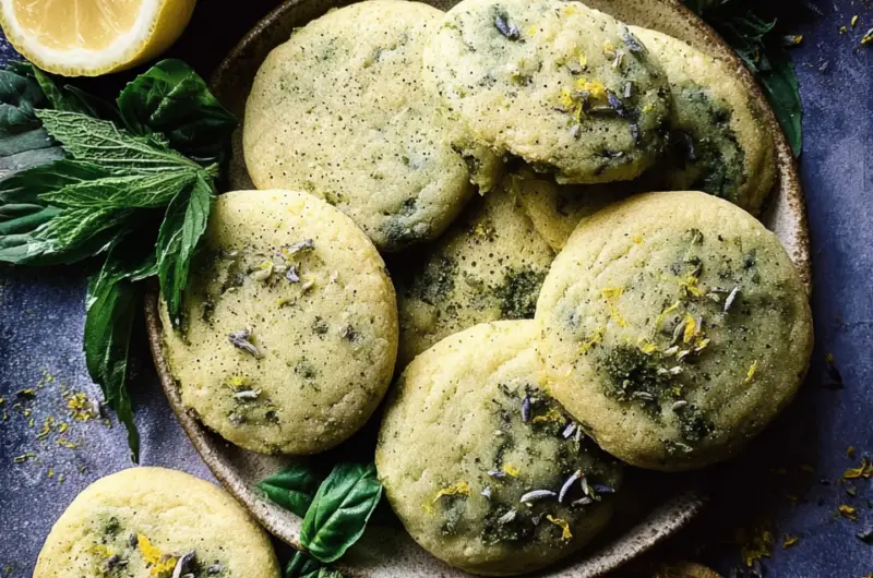 Lush Lemon Basil Sugar Cookies