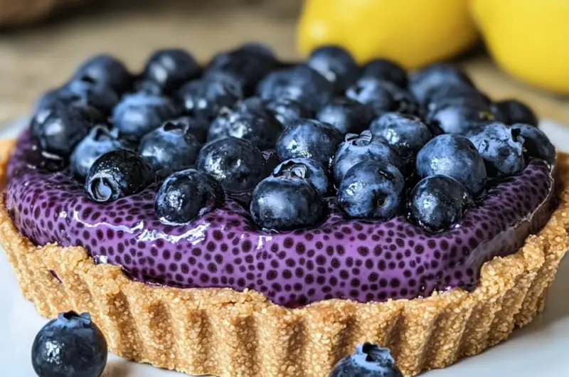 No-Bake Blueberry Chia Seed Pie