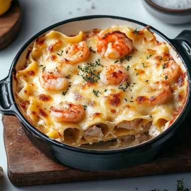 Seafood Lasagna with Lobster and Shrimp