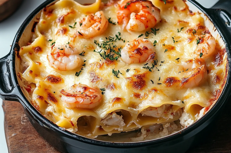 Seafood Lasagna with Lobster and Shrimp