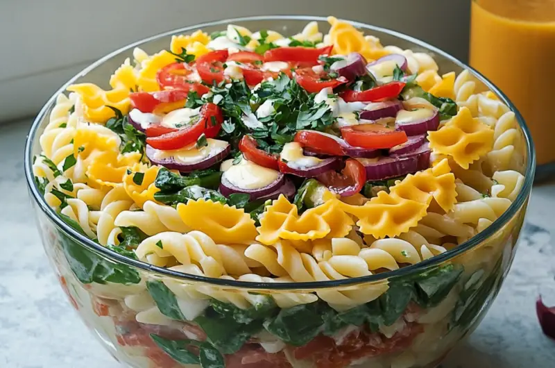 Seven Layer Pasta Salad