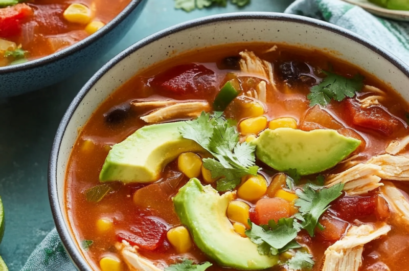 Slow Cooker Chicken Tortilla Soup