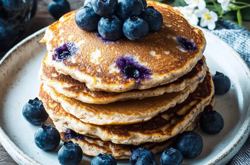 Blueberry Oatmeal Pancakes