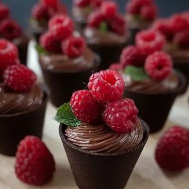 Dark Chocolate Mousse Cups