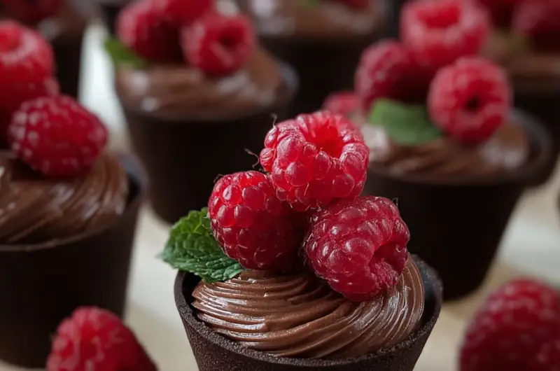 Dark Chocolate Mousse Cups