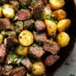 Garlic Butter Steak Bites and Potatoes