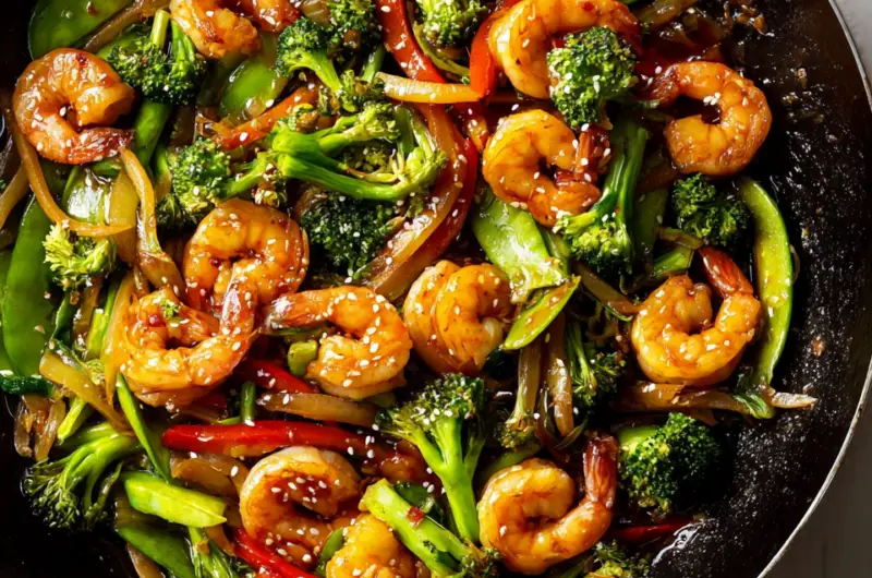 Honey Garlic Shrimp Stir Fry